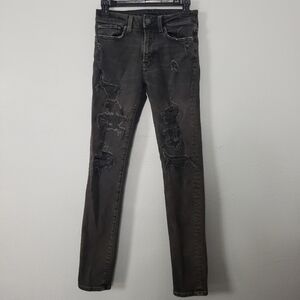 American eagle next level flex Sz 26x30 Woman's Skiny Jeans Gray High Rise